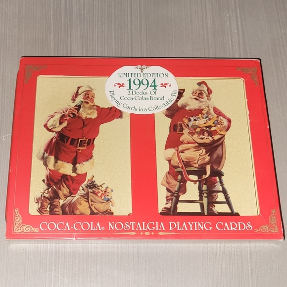 New! 1994 Coca-Cola Playing Cards in  a Collectible Tin - Picture 1 of 8